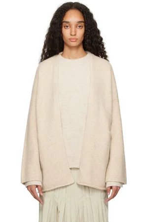 Lauren Manoogian Cardigan blanc cassé à avant ouvert