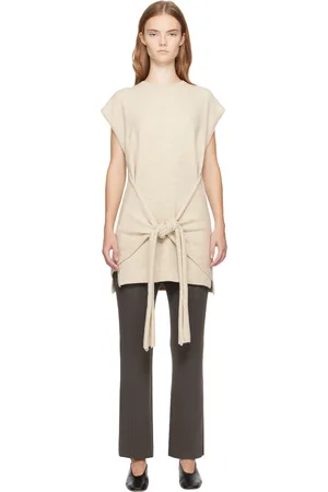 Lauren Manoogian Pull beige à sangles de style manche