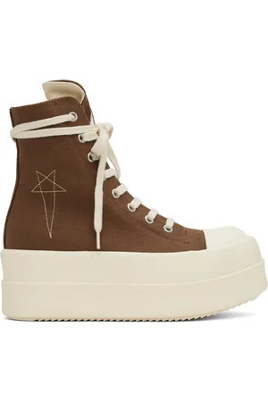 Rick Owens Baskets brunes à plateforme - Porterville