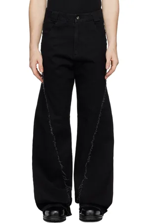 CMMAWEAR Jean noir à panneaux