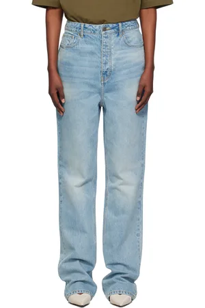 FEAR OF GOD Jean bleu à taille haute