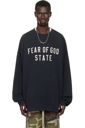 FEAR OF GOD T-shirt à manches longues noir à col ras du cou