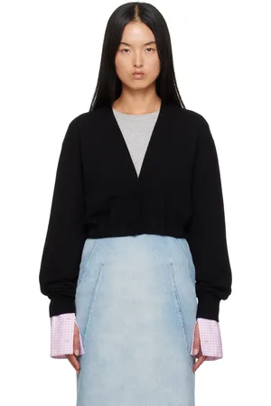 DRIES VAN NOTEN Cardigan noir en cachemire