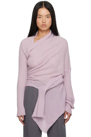 DRIES VAN NOTEN Pull asymétrique mauve