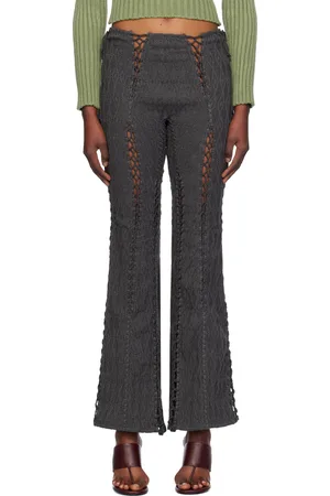 Isa Boulder Pantalon de détente évasé Louise gris