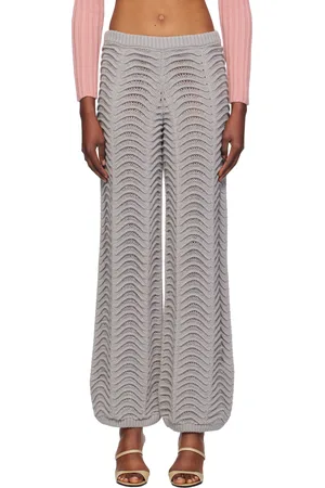 Isa Boulder Pantalon de détente Canyon gris en tricot câblé