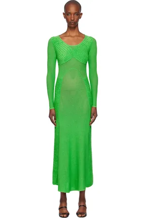 Isa Boulder Robe longue à manches longues Sweetheart verte