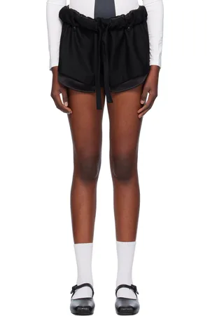 OPEN YY Short court noir à taille repliée