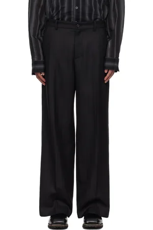 OUR LEGACY Pantalon de style marin noir en laine vierge