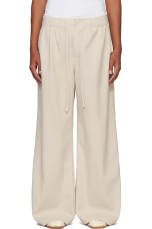Entire Studios Pantalon beige à patte coulissante