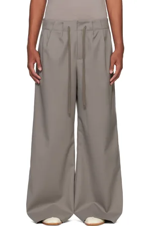 Entire Studios Pantalon gris à patte coulissante