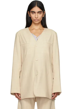 Lauren Manoogian Veston beige en laine fine