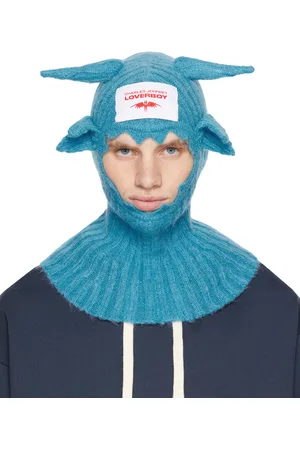 Charles Jeffrey Loverboy Passe-montagne Croco bleu en mohair