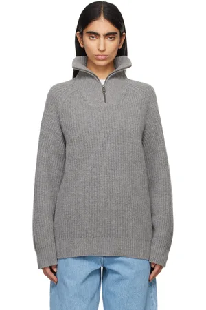Carhartt Pull Marlon gris à demi-glissière