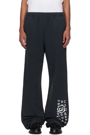 Maison Margiela Pantalon de survêtement noir à logo numérique