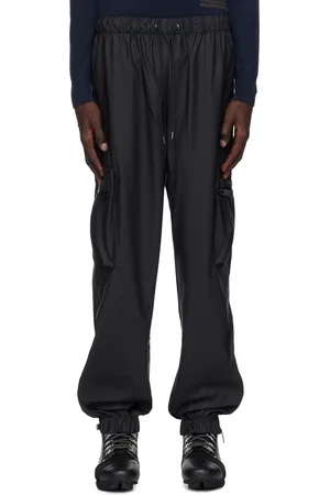 Rains Pantalon de pluie cargo noir à coupe classique