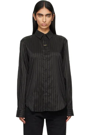 MARTINE ROSE Chemise noire à coupe classique
