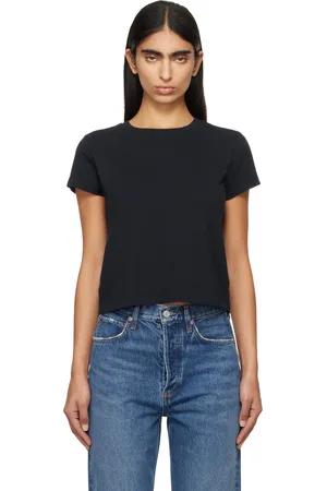 AGOLDE T-shirt prérétréci Adine bleu marine
