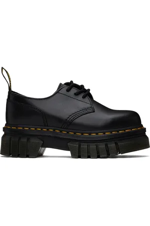 Dr. Martens Derbys Audrick noirs en cuir nappa à plateforme
