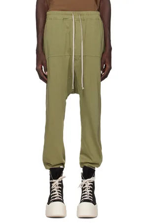 Rick Owens Pantalon de survêtement Prisoner kaki à cordon coulissant - Porterville