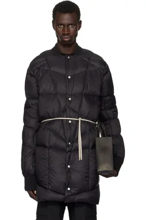 Rick Owens Manteau de superposition de style aviateur noir rembourré en duvet - Porterville