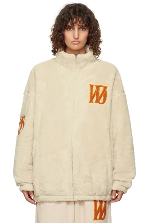 We11 Done Blouson en molleton à logo en bouclé