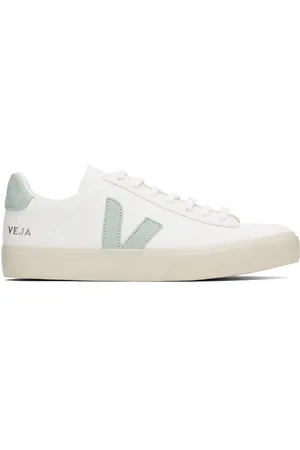 Veja Baskets Campo blanc et vert en cuir