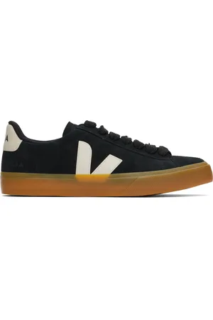Veja Baskets Campo noires en suède à laçage surdimensionné