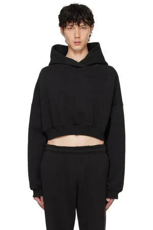 Entire Studios Pull à capuche écourté épais noir
