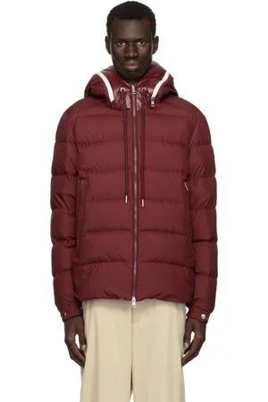 Moncler Blouson écourté Cardere rouge rembourré en duvet