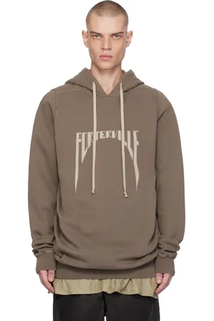Rick Owens Pull à capuche surdimensionné gris - Porterville