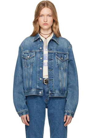 RE/DONE Blouson camionneur bleu en denim - Mel