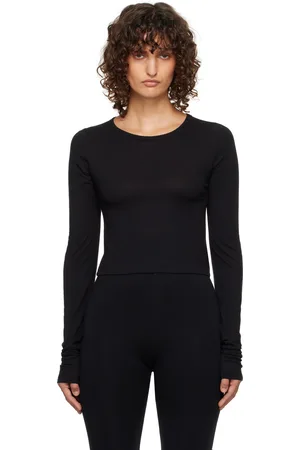 ÉTERNE Micro t-shirt à manches longues noir