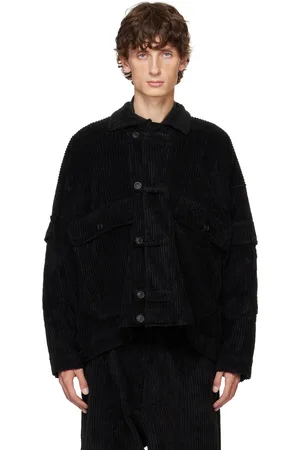 JAN JAN VAN ESSCHE Blouson noir en velours à côtes larges - O-Project