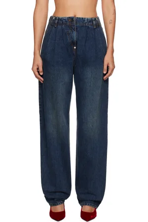 pushBUTTON Jean bleu marine décontracté et fuselé