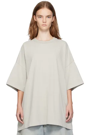 FEAR OF GOD T-shirt gris en jersey épais de coton