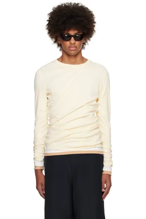 KARMUEL YOUNG T-shirt à effet seconde peau étagé blanc cassé
