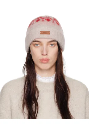 Isabel Marant Bonnet Darana beige et rose