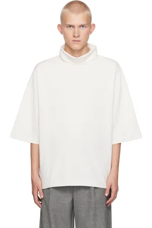 FEAR OF GOD T-shirt blanc cassé en viscose Milano à col roulé