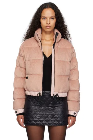 Moncler Blouson court Ayse rose rembourré en duvet