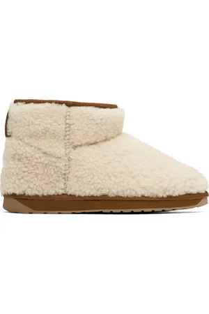 Emu Bottines Stinger blanc cassé en peau retournée à col écourté