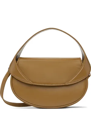 By Far Sac Hari brun en cuir froissé