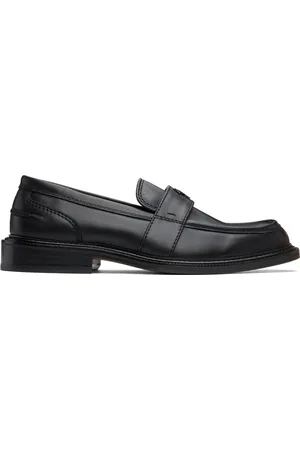 Maison Kitsuné Flâneurs noirs en cuir