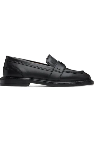 Maison Kitsuné Flâneurs noirs en cuir