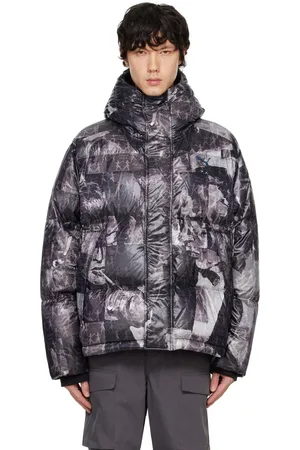 KIDSUPER STUDIOS Blouson matelassé MMQ noir rembourré en duvet à motif édition PUMA