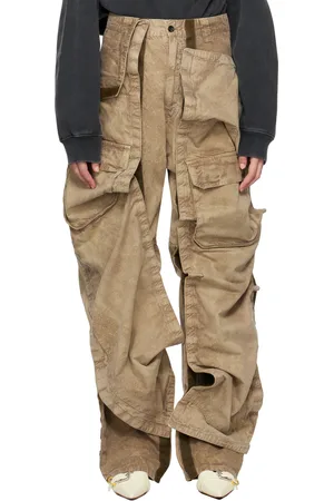 Y / PROJECT Pantalon cargo kaki à panneaux à Velcro