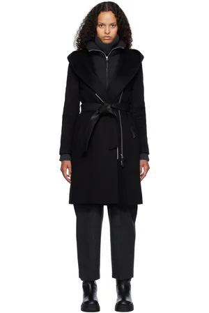 Mackage Manteau Shia noir rembourré en duvet à empiècement sous-jacent amovible