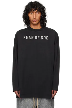 FEAR OF GOD T-shirt à manches longues noir à logo et à image d
