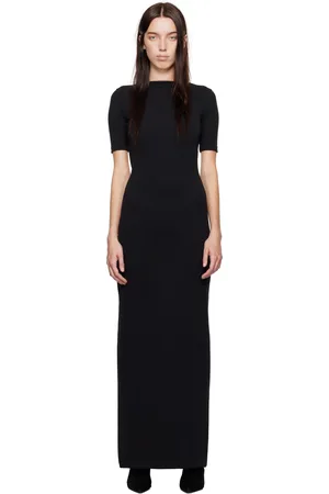 Calvin Klein Robe longue noire à dos ouvert - Halo