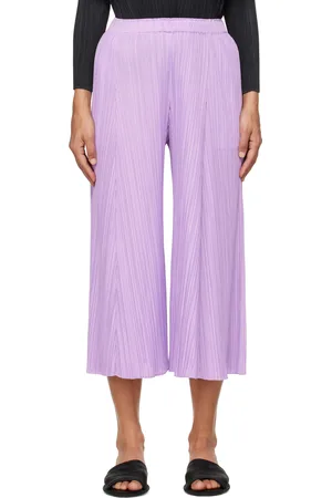 PLEATS PLEASE ISSEY MIYAKE Pantalon plissé mauve - Mellow